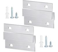 Chewtoyo Lot de 4 crochets muraux emboîtables en forme de Z avec vis pour œuvres d'art, miroirs, décoration d'intérieur