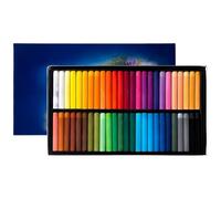 Chewtoyo Lot de 50 pastels à l'huile Galerie, 48 crayons doux lavables pour les tout-petits, cadeau artistique avec prise en main facile