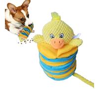 Chewy Dog Toys, Chew Duck Shape Plush Pillow Snuffle Ball, Interactive Emotional Unbreakable Slow Feeder Cognitive Pet Puppy Toy for Boredom Relief, Enrichment, Travel