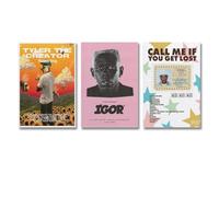 CHEWYZ Tyler Lot de 3 affiches d'album de musique The Creator Call Me If You Get Lost - Art mural sur toile - Affiches décoratives pour chambre - Affiches décoratives - Affiches imprimées - Affiches