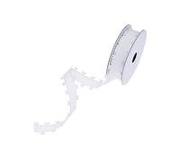 Chexin Ruban en tulle blanc de 25 mm x 18 m avec cœurs, ruban cadeau en forme de cœur, ruban en organza pour voiture, mariage, fête, Noël, décoration de voiture, décoration de cheveux, blanc