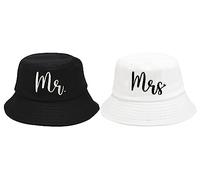 cheyenn Chapeaux Mr and Mrs Bucket, Mr Mrs avec cœur (noir et blanc), taille unique