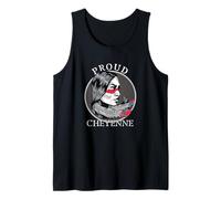 Cheyenne American Indian Tribe Warrior Girl Plumes Retro Débardeur