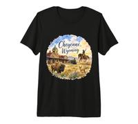 Cheyenne, Wyoming, Capitale, T-Shirt Haut de Gamme