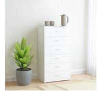 •Chez•2099Buffet de Cuisine Haut de gamme|Meuble de Rangement|Buffet Séjour|Commode bahut vaisselier| avec 6 tiroirs Blanc 50x34x96