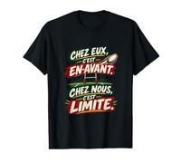 chez Eux C’Est en-Avant chez Nous C’Est Limite Humour Rugby T-Shirt Graphique avec Valeur