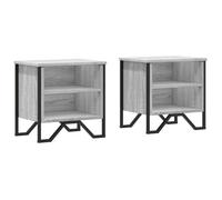 CHEZ JILI* Lot de 2 Tables de chevet - RUIGOU - Petite table de chambre, sonoma gris 40x30x40cm bois d'ingénierie Août926684