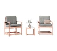 CHEZ JILI*Salon de jardin Design Classique - RUIGOU - 3 pcs bois massif douglas84347