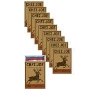 Chez Joe Lot de 10 boîtes d'allumettes de qualité supérieure - Qualité britannique, surface de frappe fiable, flamme propre - Idéal pour bougies, cuisine, usage domestique et éclairage quotidien