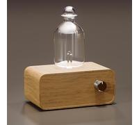 chezArtemis AromaMobi Aria Diffuseur d'Huiles Essentielles en Verre sur Base en Bois Naturel Diffuseur Portable et sans Eau | 4 Modes avec Minuterie | Idéal pour Maison, Voyage et en Cadeau