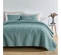 Chezmoi Collection Austin Parure de lit surdimensionnée 3 pièces en Microfibre pour très Grand lit, Bleu, 300 x 279 cm