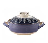 Chfkun Casserole en céramique, Pot en Argile Japonais, Pot de Riz en Pierre Donabe avec Couvercle, marmite en Terre, cocotte en céramique, ustensiles de Cuisine sains, poêle à Soupe, marmite Chaud