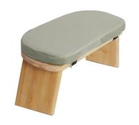 CHFUNE Banc de méditation pliable en bambou - Tabouret de méditation - Tabouret de prière avec coussin de méditation pour la méditation et la pratique du yoga - Accessoire de yoga - Vert