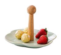 CHFYIJYHM 2-Tier Ceramic Cake Stand Fruit Plate Living Roomserving Tray Home Snack Platter Dessert Display Tower