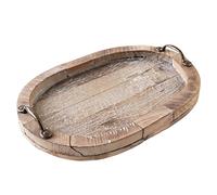 CHFYIJYHM Serving Trays Decorative Tray Breakfast Tray with Metal Handle Oval Fruit Tray Trays for Coffee Table in The Living Room