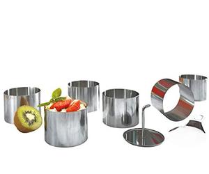 CHG 3405-00 Set de 8 Anneaux de Décoration/Dessert 7,5 x 5,5 cm