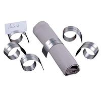 CHG 3422-00 Set de 6 Ronds de Serviette Acier Inoxydable