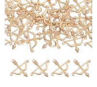 CHGCRAFT 100 pendentif Breloque Arc et Flèche Breloque de Tir à L'Arc Style Tibétain Vintage Collection pour la Création de Bijoux : Boucles D'Oreilles Colliers Bracelets Porte Clés Or Clair