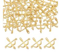 CHGCRAFT 100 pendentif Breloque Arc et Flèche Breloque de Tir à L'Arc Style Tibétain Vintage Collection pour la Création de Bijoux : Boucles D'Oreilles Colliers Bracelets Porte Clés. Or