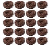 CHGCRAFT 20 Pcs Rattan Imitation nid d'oiseau Mini nid d'oiseau Artificiel pour l'artisanat, décorations l'affichage fête Micro Paysage Accessoires décoration Noix de Coco Marron 8x4.5cm, 3,15 Pouces