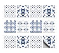 CHGCRAFT 36 autocollant pour Carrelage 4 styles Style Espagnol et Portugais à Décoller et Coller Motifs Géométriques Imperméable Auto Adhésif pour Cuisine Salle de Bain Décoration Murale 4 × 4 pouces