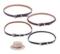 CHGCRAFT 4 pièce 4 styles Bandes de Chapeau de Cowboy Chapeaux Occidentaux en Cuir PU Ceinture de Remplacement avec Fermoirs en Alliage Sangle de Rancher Fedora Bandeaux de Rodéo pour Hommes et Femmes