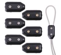 CHGCRAFT 6 serre Câble Réutilisable en Plastique Noir Connecteur de Cordon Réglable pour Cordes en Nylon 1.7 × 0.86 × 0.55 pouces
