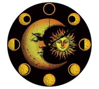 CHGCRAFT Horloge Murale Phases de Lune Fonctionne à Piles Silencieuse sans Tic Tac Décorative pour Salon Bureau Chambre à Coucher Décoration D'Intérieur