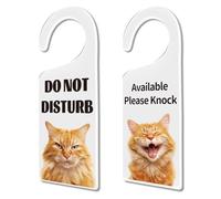 CHGCRAFT Lot de 2 panneaux transparents en acrylique Ne pas déranger à accrocher à la porte Panneaux gravés en acrylique à accrocher à la porte Pour le bureau, la maison et les réunions