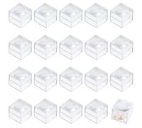 CHGCRAFT Lot de 20 boîtes à bijoux en plastique transparent avec loupe
