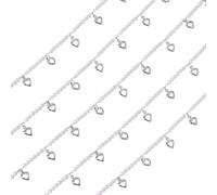 CHGCRAFT Perles Acryliques en Forme de Cœur en Laiton de 6.56 m Chaîne à Maillons pour la Fabrication de Bijoux Bracelets Décorations de Mariage Couture Artisanat Platine