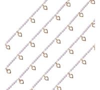 CHGCRAFT Perles Acryliques en Forme de Cœur en Laiton de 6.56 m pour la Fabrication de Bijoux Chaîne à Maillons pour la Fabrication de Bracelets de Bijoux de Décoration de Mariage de Couture Dorées