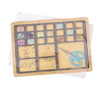 CHGCRAFT Plateau de Tri de Perles en Bois pour Ranger des Perles Organise des Vitrines à Bijoux pour la Fabrication de Bracelets et de Bijoux Tapis de Perles en Bois avec des Panneaux de Conception