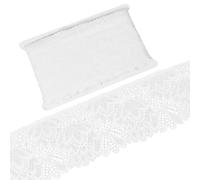 CHGCRAFT Ruban en Dentelle Blanche Extensible de 10 mètre de Large 4.3 pouces de Large Bordure en Dentelle Brodée Utilisé pour la Couture L'Artisanat les Emballages Cadeaux les Rubans de Mariage les