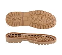 CHGCRAFT Semelles de rechange en caoutchouc pour chaussures DIY, 1 paire, semelle résistante à l'usure, surélevée pour chaussures de travail et bottes, marron, 12 x 4,6 pouces