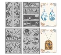 CHGCRAFT Tapis de Texture Bohème pour Pâte Polymère Modèle de Modelage Outils de Bricolage pour la Fabrication de Bijoux et Boucles D'Oreilles en Céramique 4 × 2.6 pouces