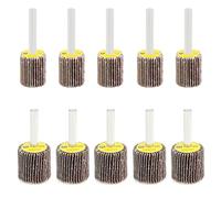 ChgImposs Lot de 10 ponceuses abrasives à lamelles - Grain 80 - En oxyde d'aluminium - Pour meulage et polissage - 20 mm + 25 mm