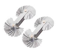 ChgImposs Lot de 2 jauges à vis métriques, impériales et américaines SAE Whitworth 55 degrés et métriques 60 degrés et US 60 degrés pour mesure industrielle