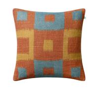 Chhatwal & Jonsson Housse de coussin Vicky 50x50 cm Apricot orange-heaven blue-khaki