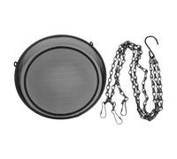 Chhelihl Bird Feeder, pour Une Grande capacité Enduit de Poudre en métal Fin bac Suspendu, pour Jardin Yard extérieur, Preuve Durable, Facile à Nettoyer, Attirer Les Oiseaux