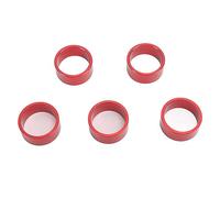 CHHELIHL Entretoises de casque de vélo, pour guidons de vélo sans fil, pour fourches de 28,6mm, entretoise de tige de 15mm, 5 pièces en alliage d'aluminium, léger et durable, (Rouge)