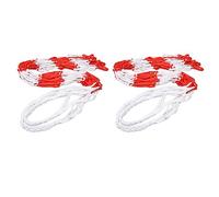 CHHELIHL Grand Sac de Sport en Nylon aéré, 2 pièces, Filet de Basket-Ball Rouge et Blanc pour contenir du Basket-Ball, du Volley-Ball et du Baseball