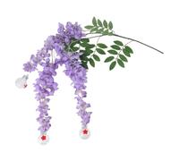 Chhelihl Hummingbird Feeder, pour Conception de Fleurs de glycine, Fleurs en Plastique Fuite en Plastique, pour Pont Jardin Avant décor de Chambre à Coucher, réaliste et Durable (Violet)