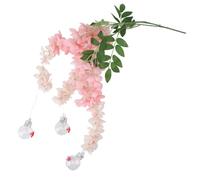 Chhelihl Hummingbird Feeder, pour Conception de Fleurs de glycine, Fleurs en Plastique Fuite en Plastique, pour Pont Jardin Avant décor de Chambre à Coucher, réaliste et Durable (Rose)