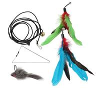 CHHELIHL Jouet Amusant à Suspendre pour Chat, Souris à Plumes Interactive, Jouet pour activités intérieures et extérieures (Crochet Triangulaire)