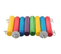 CHHELIHL Jouet de tremplin de Hamster coloré en Bois balançoire Perroquet écureuil Jouet de Pont de tremplin (Colorée)