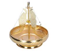 CHHELIHL Porte-Bobine d'encens, pour la décoration intérieure, Or en Acier Inoxydable, Porte-Bobine, Plaque Porte-encens, Design Durable et élégant