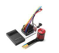 CHHELIHL pour Moteur sans balais GTSKYTENRC, pour Camion de Voiture 1/10 RC, Haute Vitesse 4500KV, Moteur étanche 3650, ESC 60A avec Prise en T, Carte de Programmation Incluse, (5200kV)