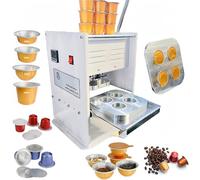 CHHMAELOVE Operculeuse Professionnelle pour boîtes en Aluminium, scelleuse gobelets Thermique Manuelle avec boîtier métallique, Machine de scellage Alimentaire 4 Trous pour café 30ML/35ML/41ML/60ML