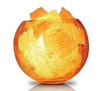 CHHSY Sculpté à La Main Naturel De L'Himalaya Cristal Sel Rock Lampe, Lampe De Sel De L'Himalaya avec Gradateur Cordon, Cristaux De Sel Pur dans Un Bol Artisanal Et Lumineux Artisan